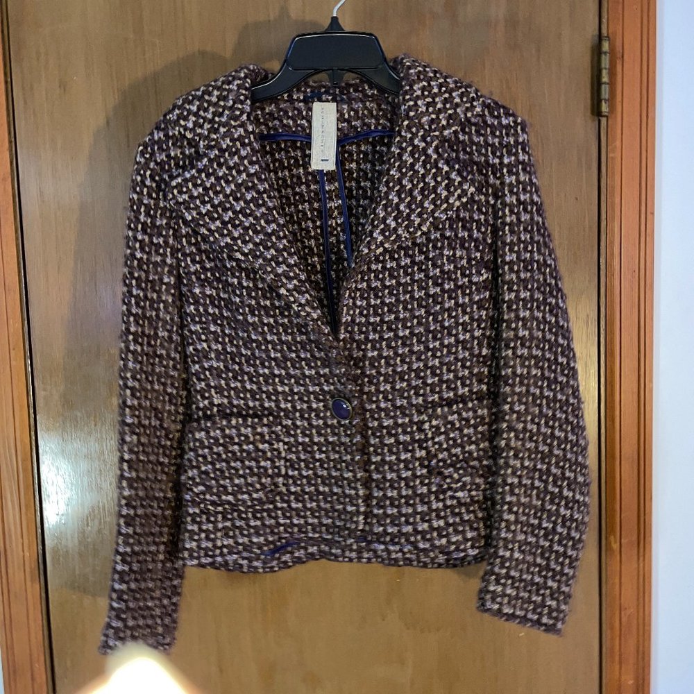 Schumacher Virgin Wool multi color women's Jacket -  Sz L | Made in Italy